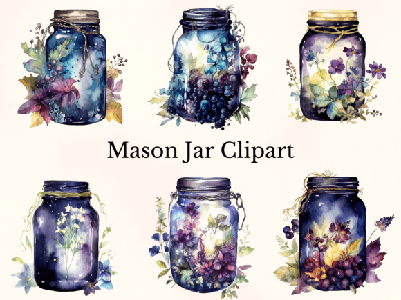 Bringing a Rustic Charm to Your Designs with Watercolor Mason Jars Clipart