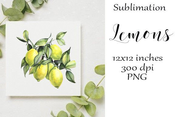 Sublimation Watercolor Lemons PNG: A Creative Asset for Diverse Projects