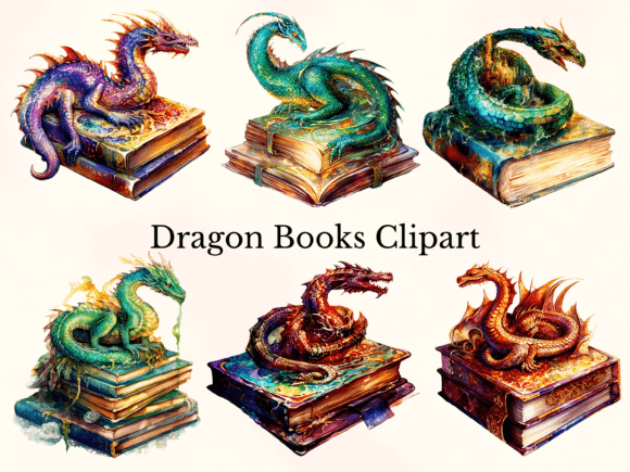 Unlocking Creative Potential: The Strategic Value of Watercolor Fantasy Dragon Books Clipart in Modern Design