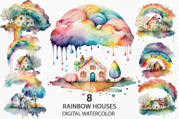 Watercolor Cute Rainbow House, Rainbow: A Guide to Smart Usage for Physical Products