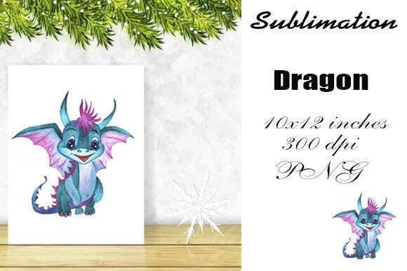 Watercolor Sublimation Dragon PNG: Bringing Mythical Charm to Your Creative Projects